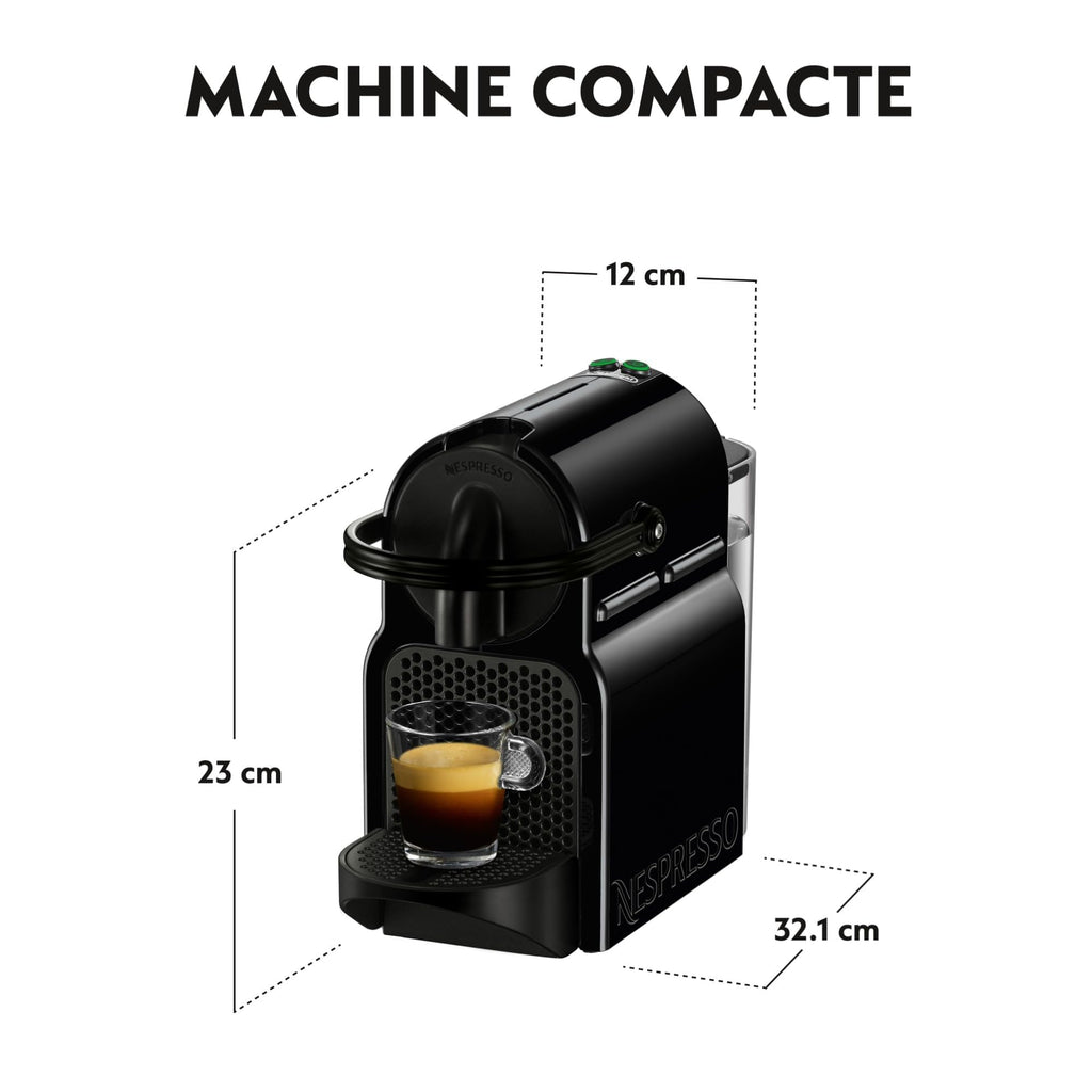 Nespresso Inissia Noir EN80.B + Kit de Bienvenue – 19 Bars, Espresso & Lungo