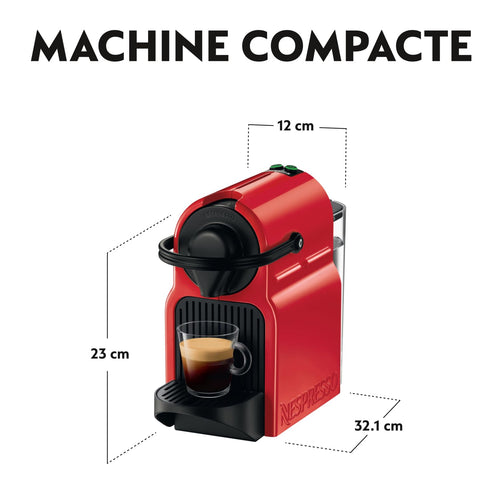 Machine à Café Nespresso Inissia Rouge YY5506FD – Espresso & Lungo, Préchauffage 25s