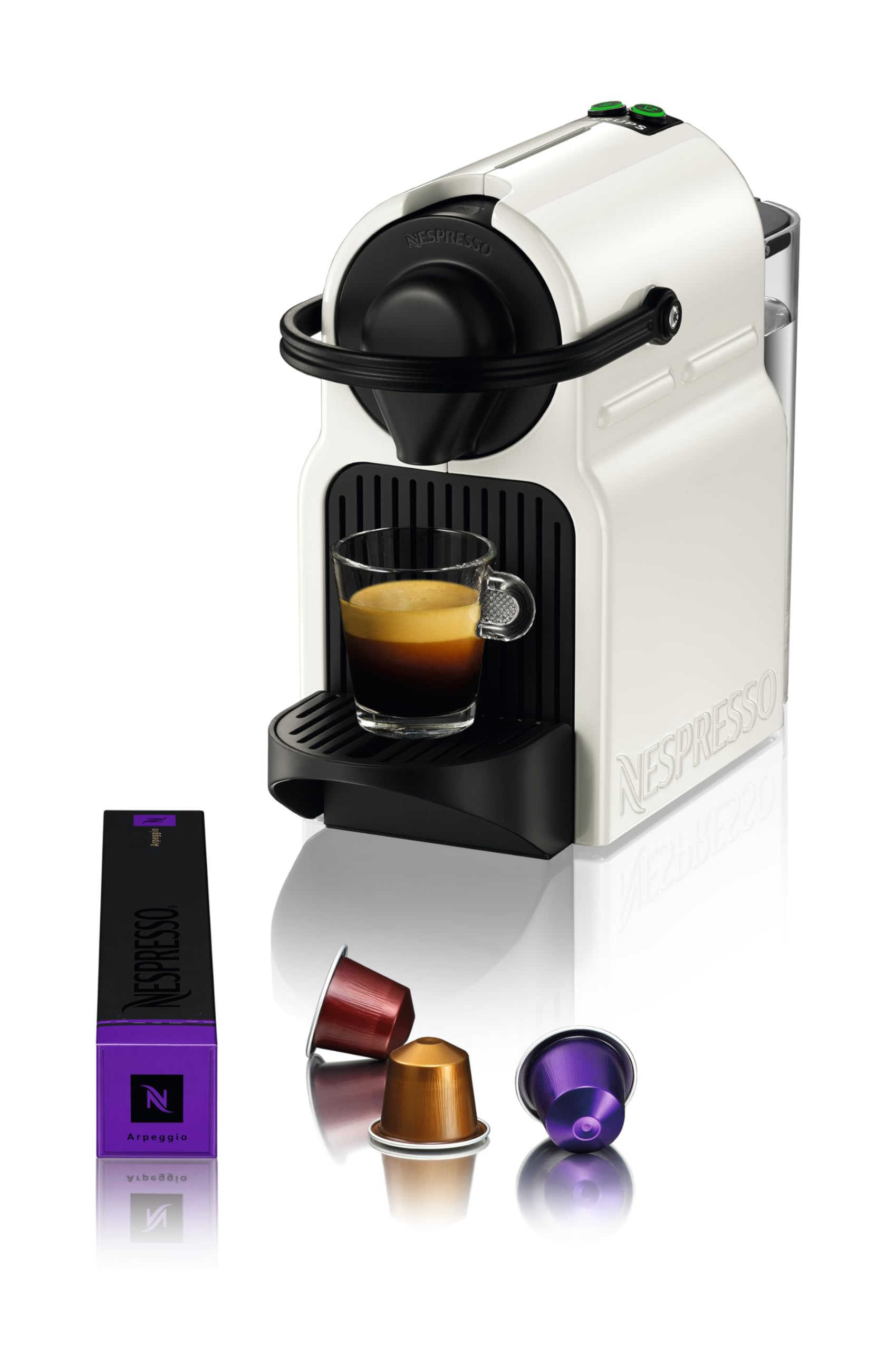 Nespresso Inissia Blanche YY1530FD + Kit de Bienvenue – 19 Bars, Arrêt Automatique