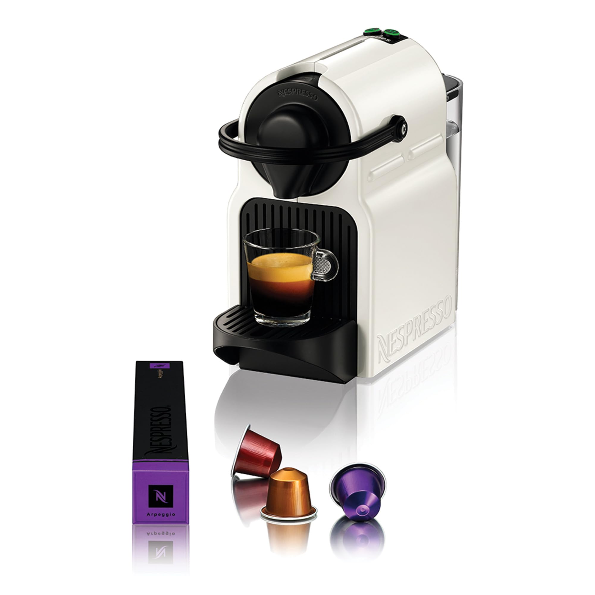 Machine à Café Espresso Blanche Nespresso Inissia XN100110 – 19 Bars, Préchauffage 25s