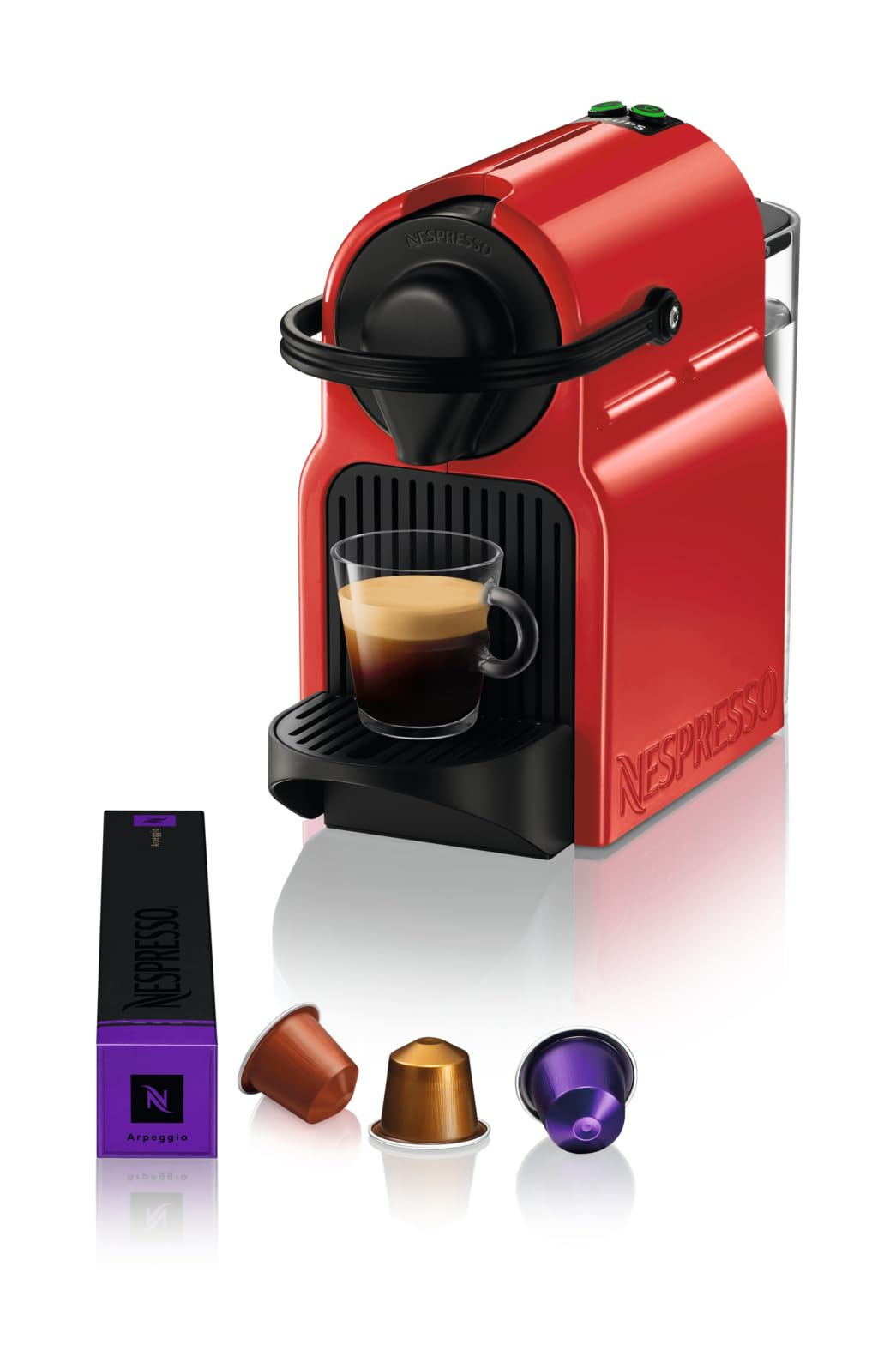 Machine à Café Nespresso Inissia Rouge YY5506FD – Espresso & Lungo, Préchauffage 25s