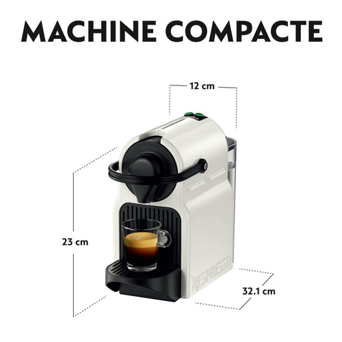 Nespresso Inissia Blanche YY1530FD + Kit de Bienvenue – 19 Bars, Arrêt Automatique