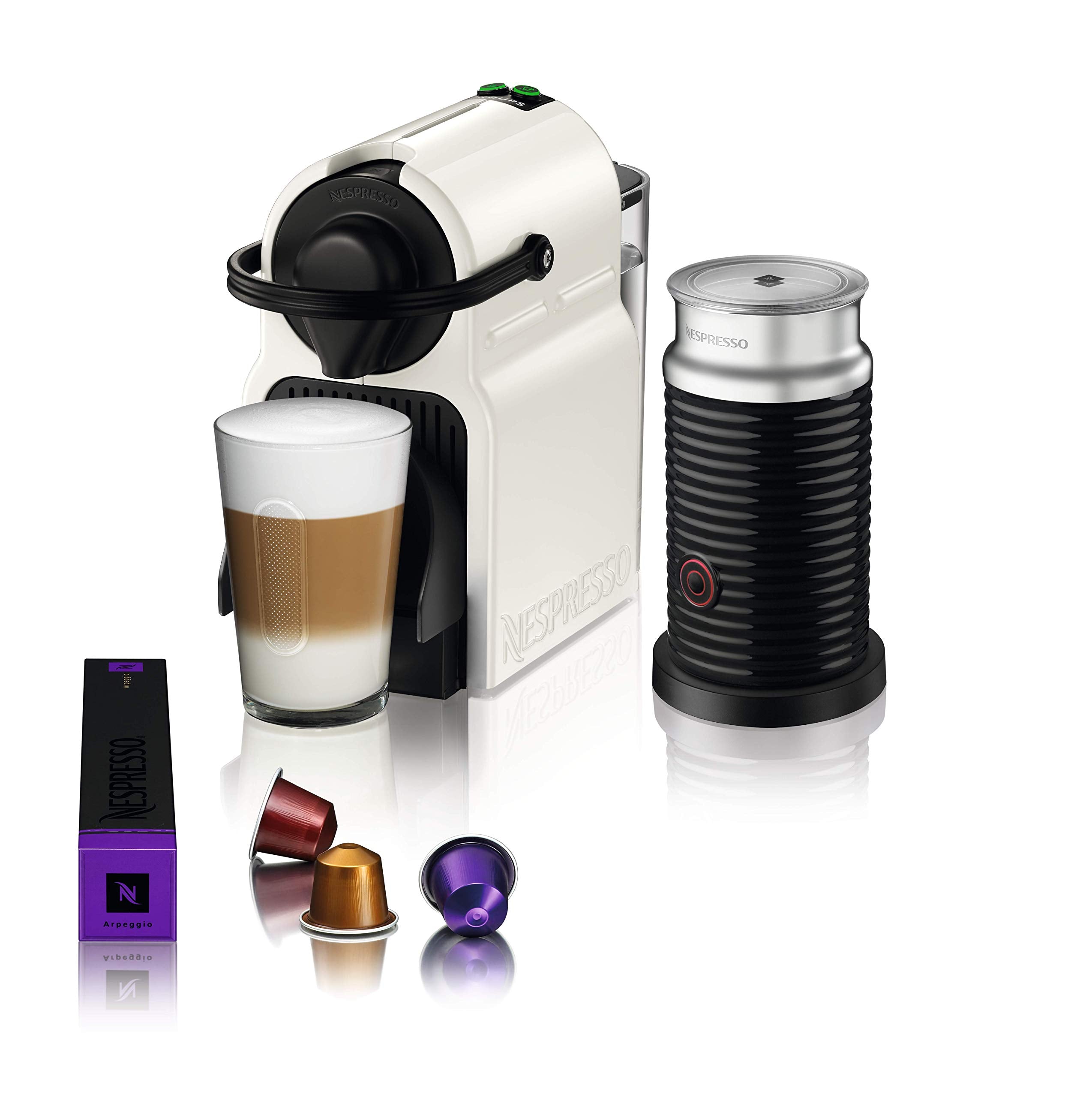 Pack Nespresso Inissia Rouge Rubis + Aeroccino Blanc – Café & Mousse de Lait